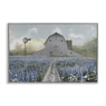 thumbnail image 1 of Stupell Industries French Country Meadow of Blue Flowers & Barn Gray Framed Giclee Art, 24 x 16, by Nan, 1 of 8