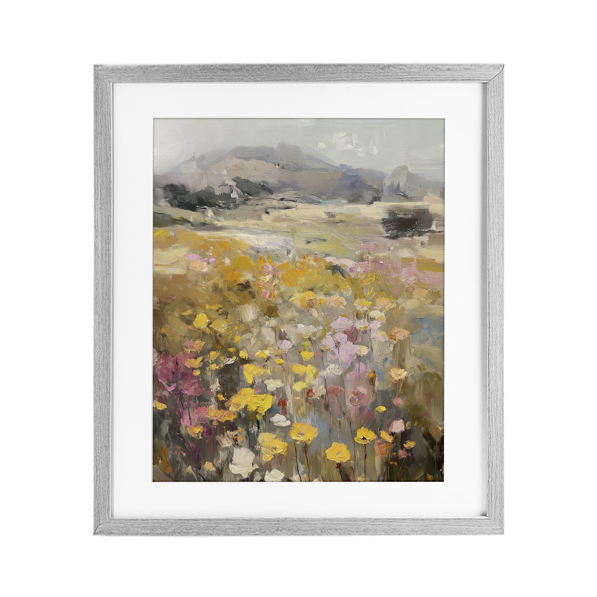Stupell Industries Meadow's Heartbeat Abstraction Gray Framed Print Under Glass, design by Svetlana Aleynikova