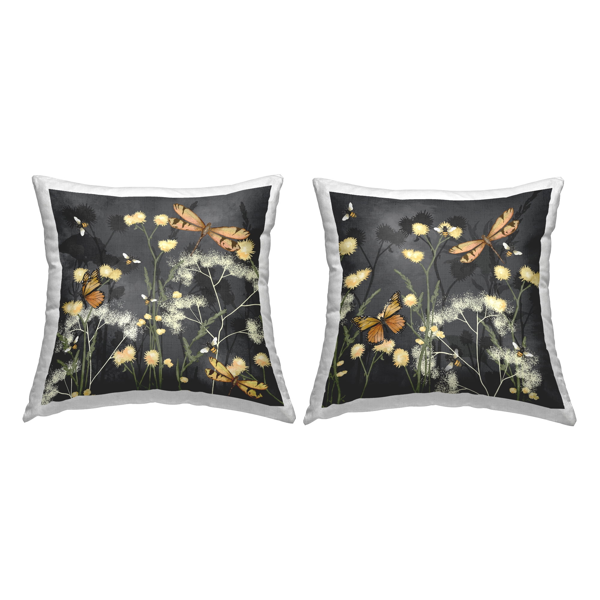 Stupell Industries Meadows on Grey Decorative Printed Throw Pillow, 18 x 18