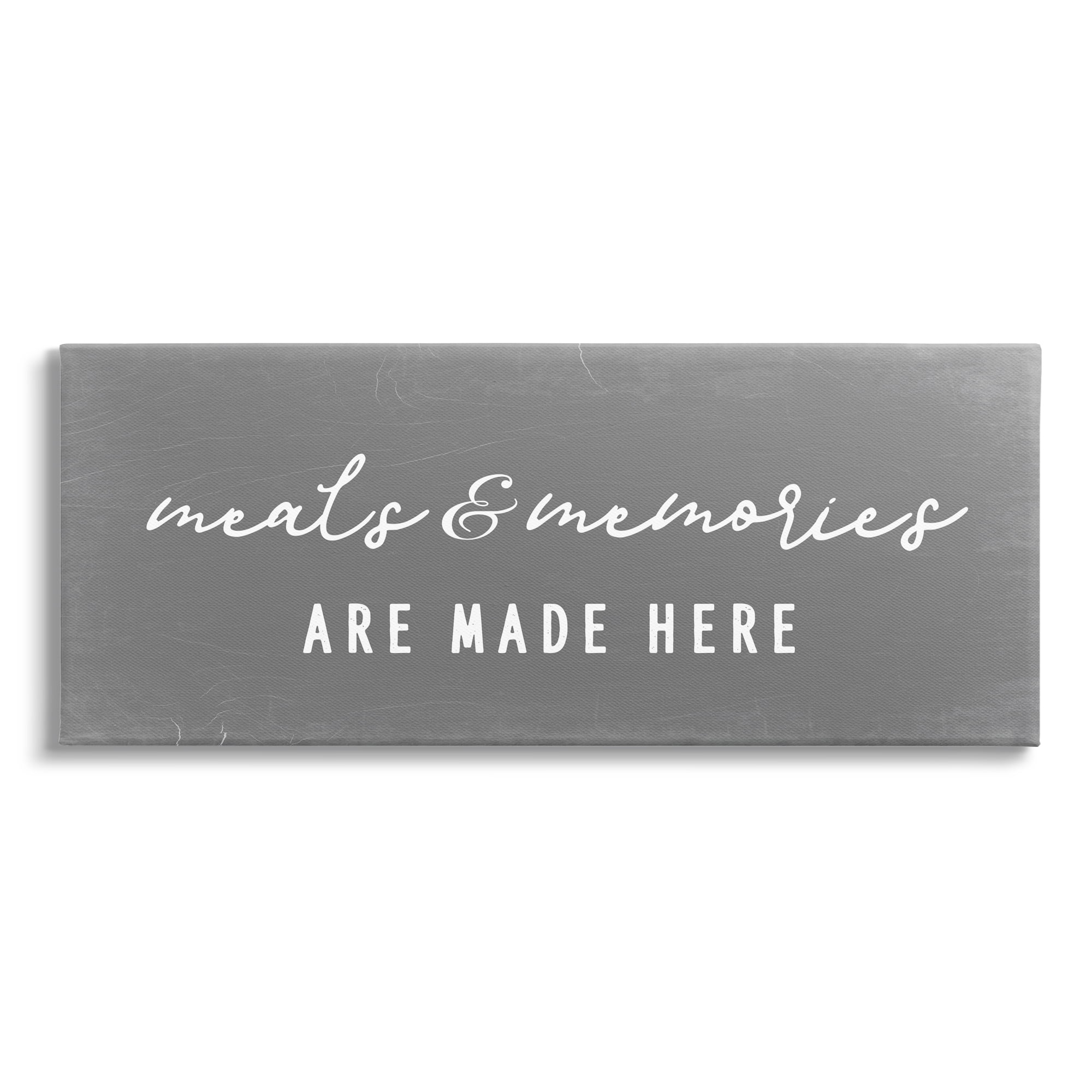 Stupell Industries Meals & Memories Family Kitchen Sign Typography Canvas Wall Art, 48 x 20, Design by Daphne Polselli
