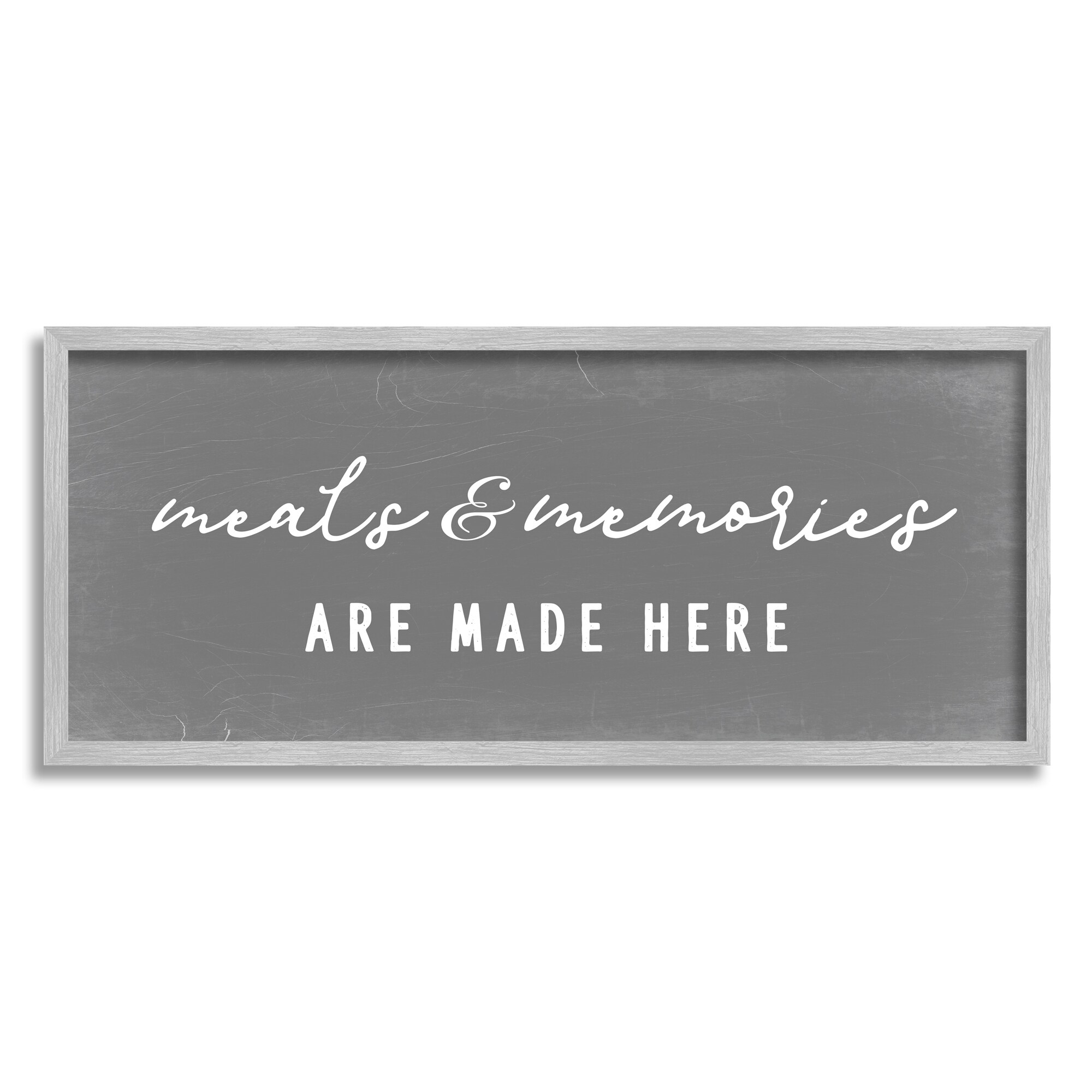 Stupell Industries Meals & Memories Family Kitchen Sign Typography Framed Wall Art, 24 x 10, Design by Daphne Polselli