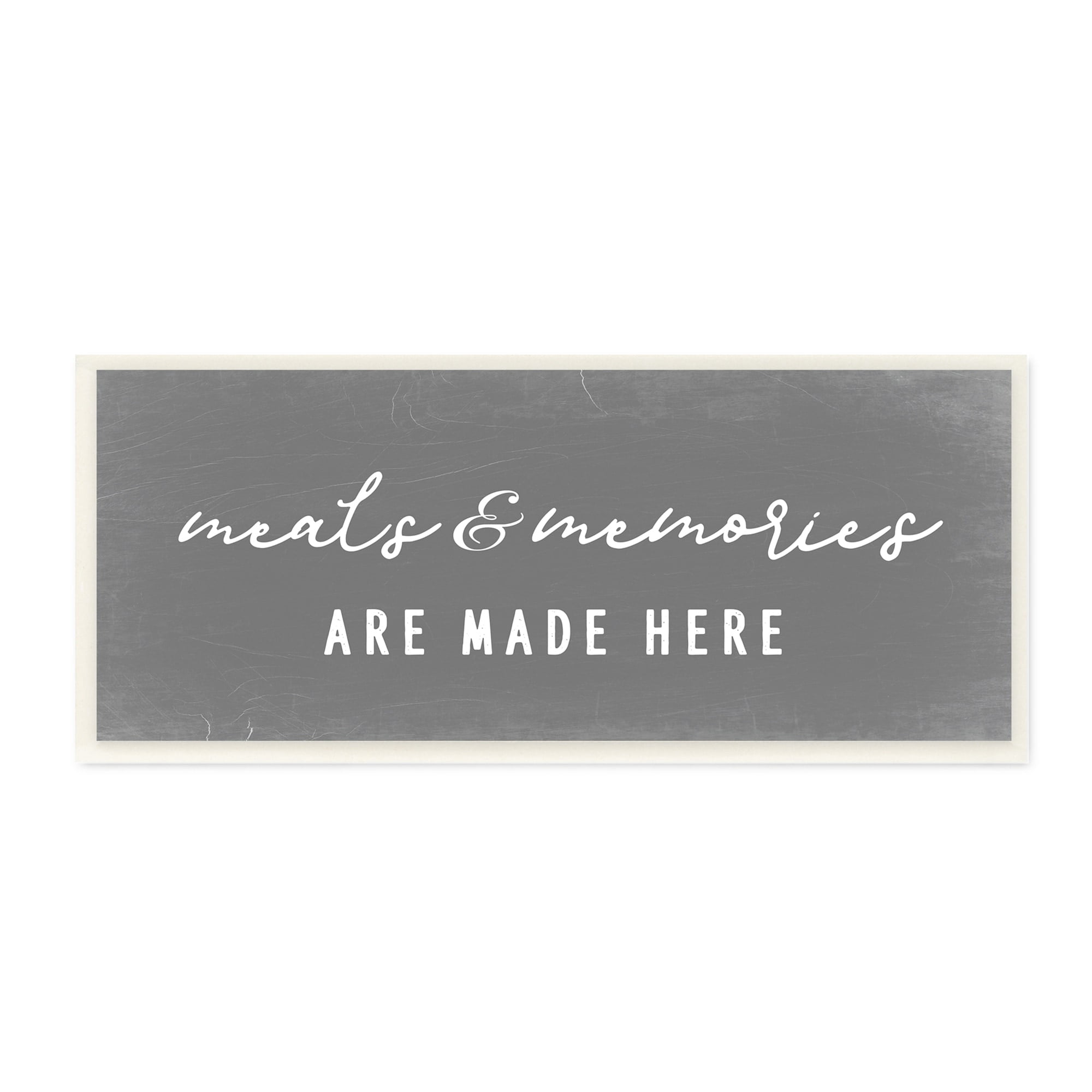 Stupell Industries Meals & Memories Family Kitchen Sign Typography Wood Wall Art, 17 x 7, Design by Daphne Polselli