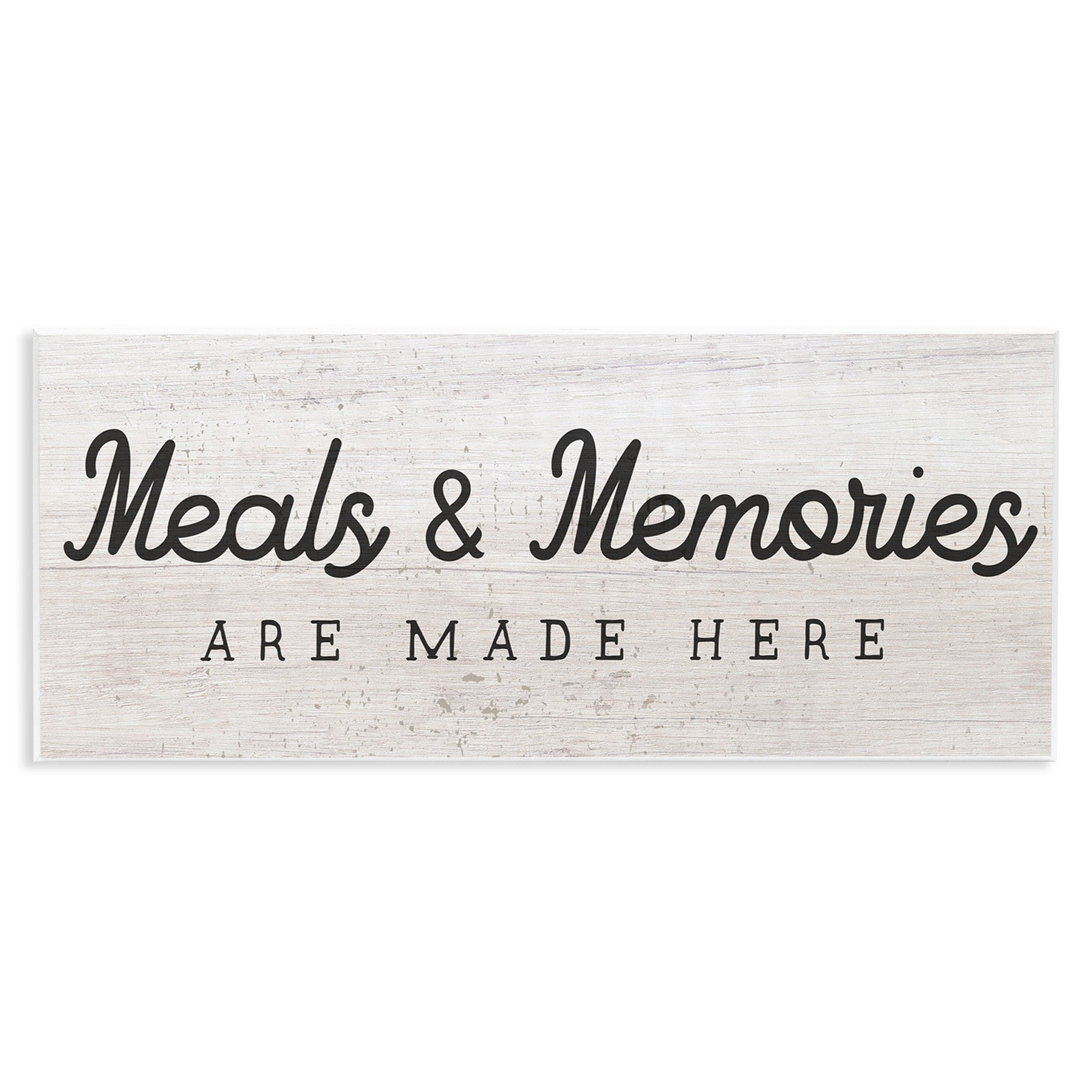 Stupell Industries Meals & Memories Made Here Rustic Kitchen Sign, 17 x 7,Design by Daphne Polselli