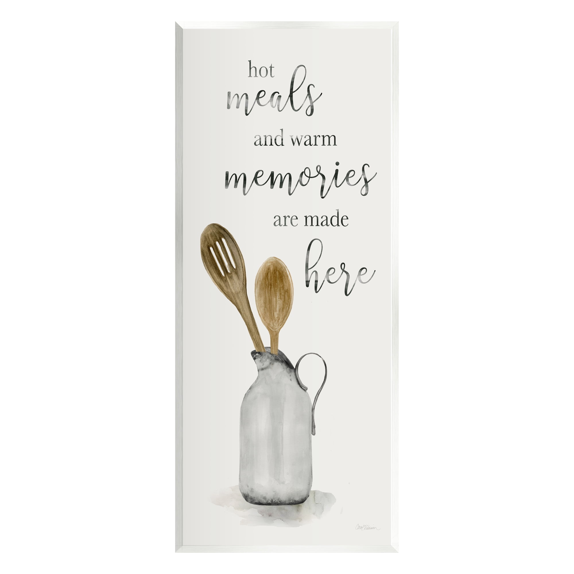 Stupell Industries Meals & Memories Phrase Food & Beverage Painting Unframed Art Print Wall Art, 7 x 17