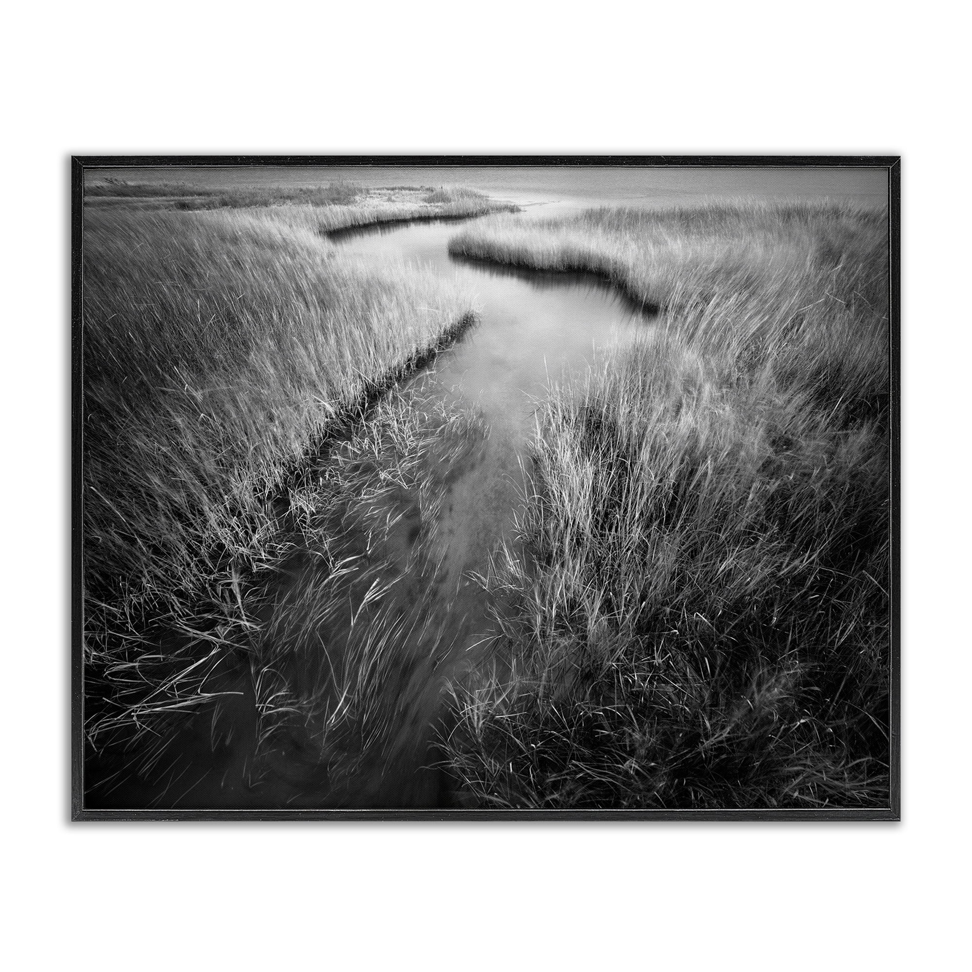 Stupell Industries Meandering Estuary View Landscape Photography Black Framed Art Print Wall Art, 20 x 16