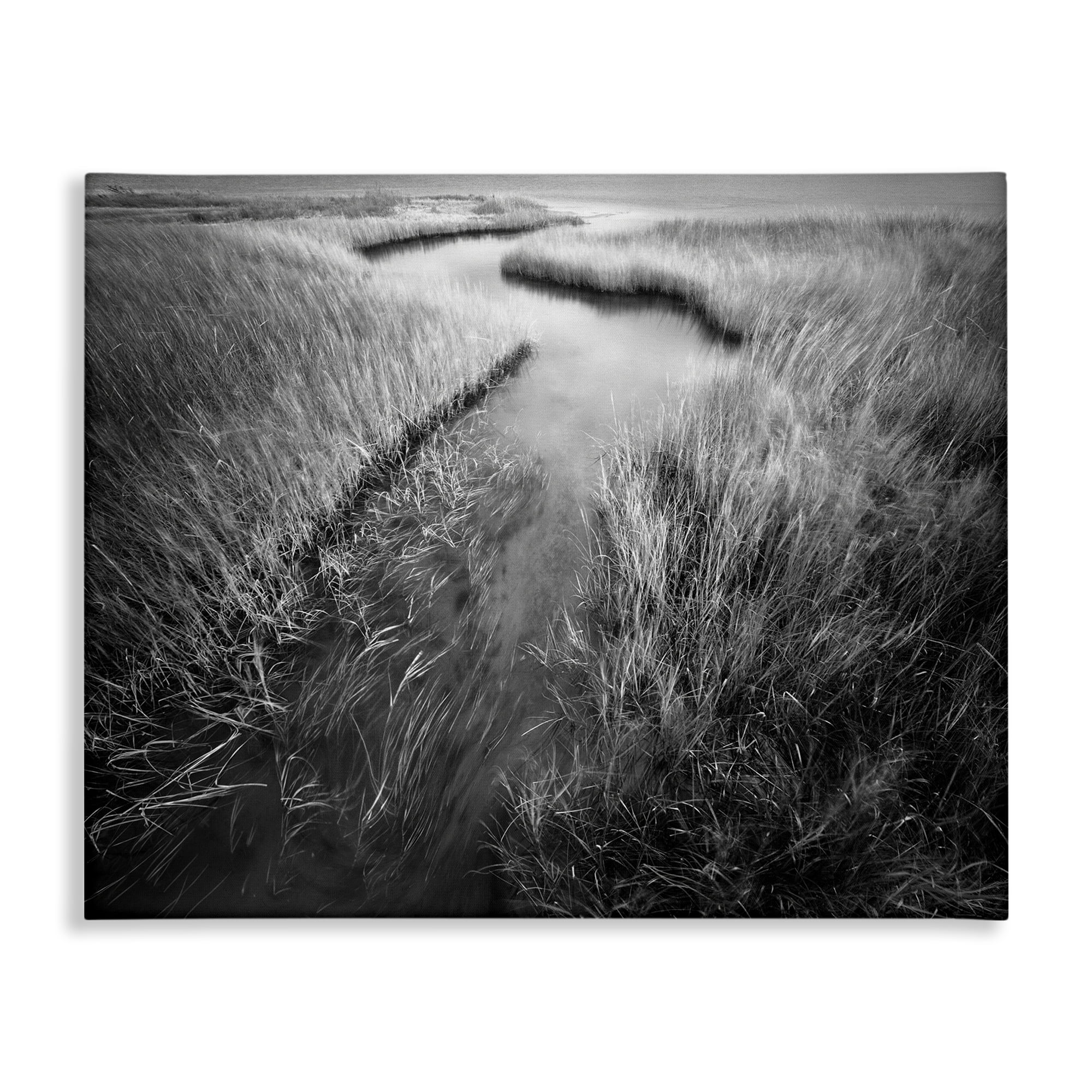 Stupell Industries Meandering Estuary View Landscape Photography Gallery Wrapped Canvas Art Print Wall Art, 20 x 16