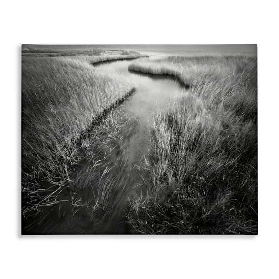 Stupell Industries Meandering Estuary View Landscape Photography Gallery Wrapped Canvas Art Print Wall Art, 40 x 30