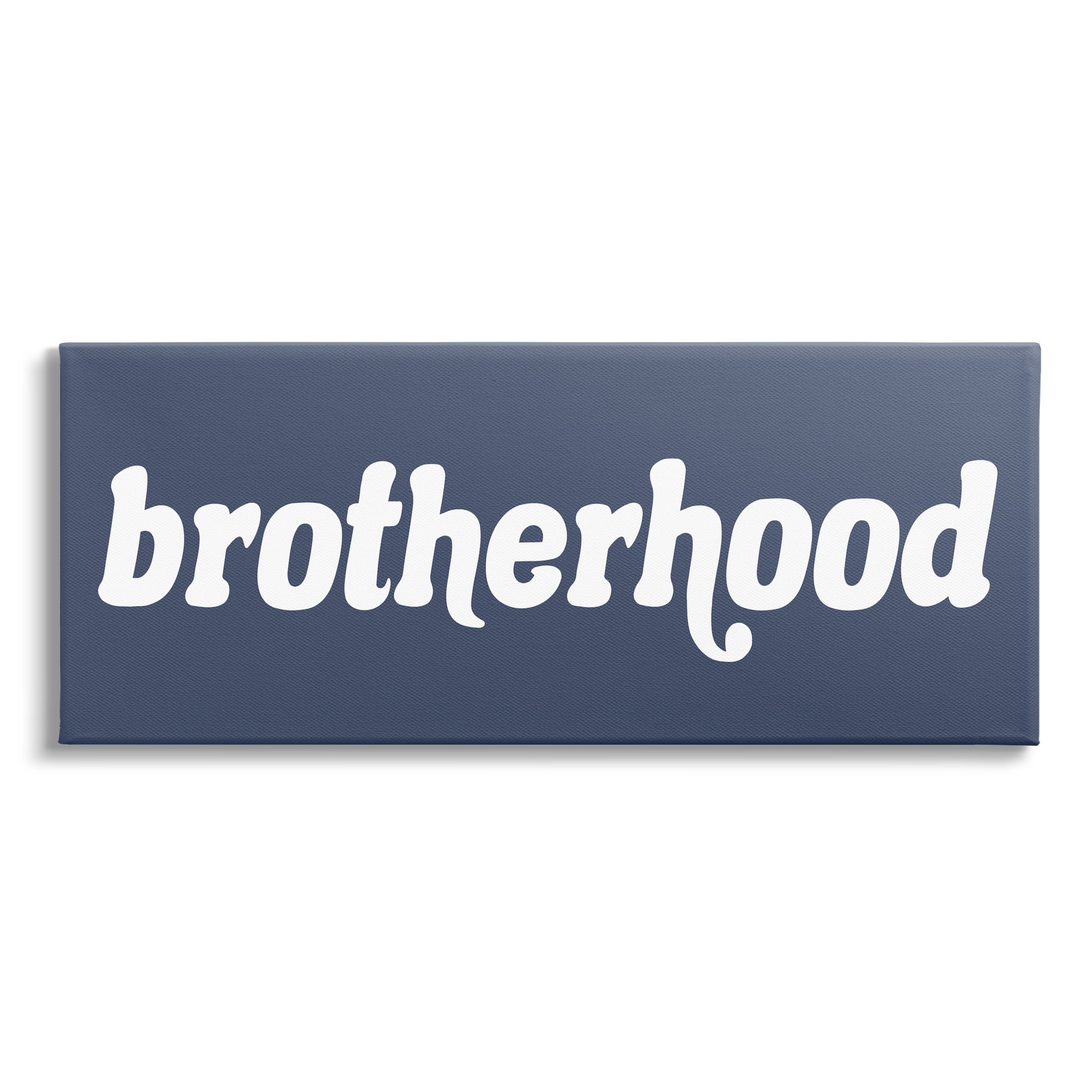 Stupell Industries Meaningful Brotherhood Siblings Sign Blue White Typography Graphic Art Gallery Wrapped Canvas Print Wall Art, Design by Daphne Polselli
