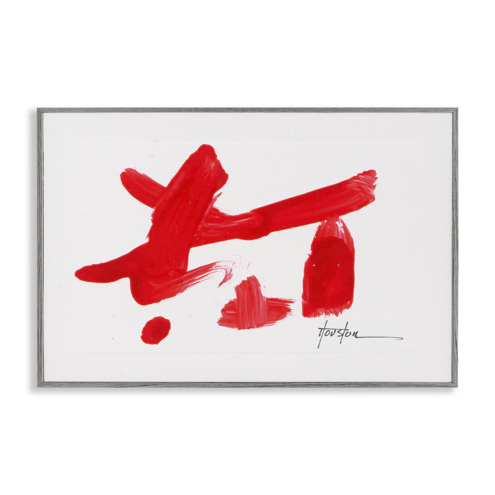 Stupell Industries Meaningful Brushed Symbol Text & Numbers Painting Gray Framed Art Print Wall Art, 30 x 20