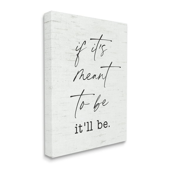 Stupell Industries Meant To Be Motivational Quote Charming Script ,36 x 48,Designed by Lettered and Lined