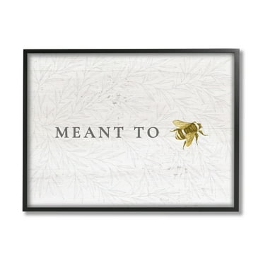 Stupell Industries Meant to Be Charming Phrase Honey Bee Pun, 14 x 11,Design by Daphne Polselli
