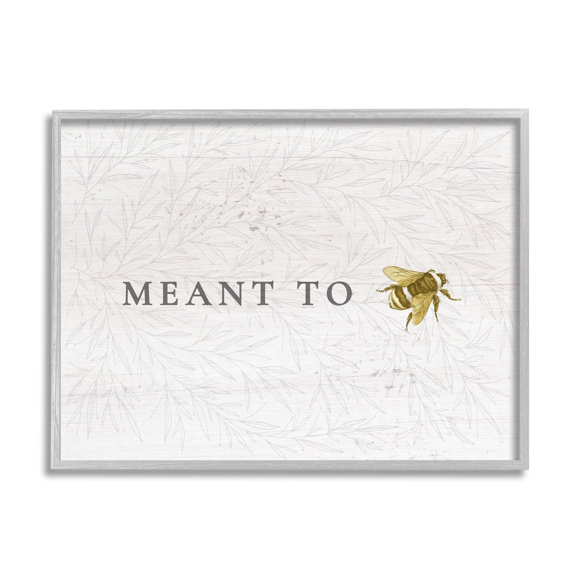 Stupell Industries Meant to Be Charming Phrase Honey Bee Pun, 14 x 11,Design by Daphne Polselli