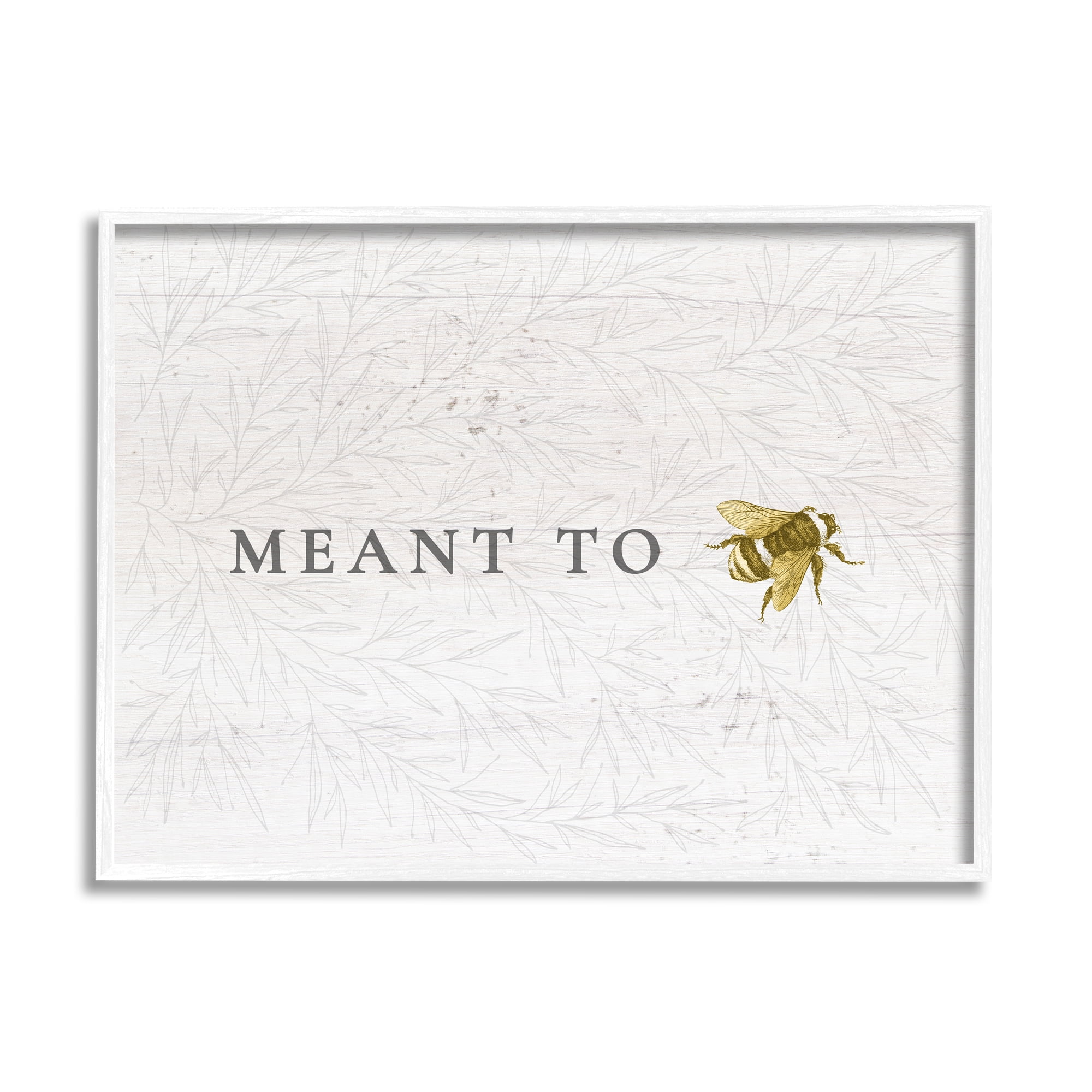 Stupell Industries Meant to Be Charming Phrase Honey Bee Pun, 14 x 11,Design by Daphne Polselli