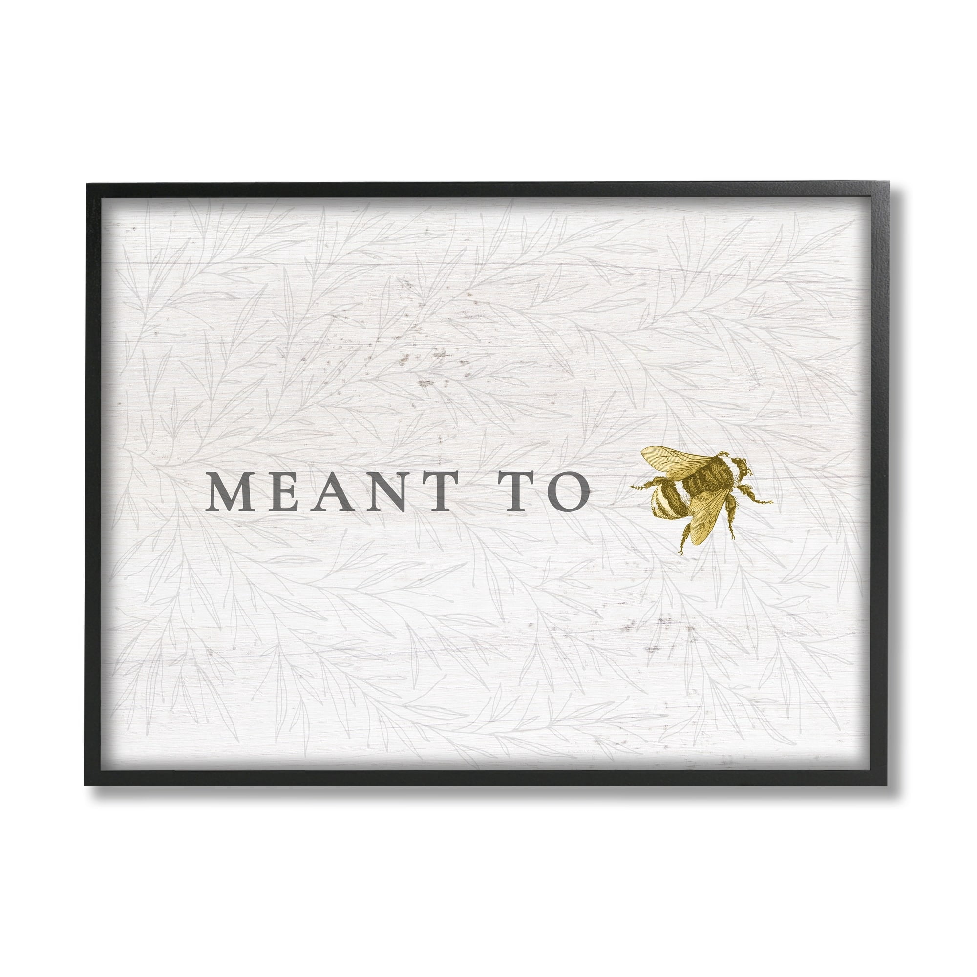 Stupell Industries Meant to Be Charming Phrase Honey Bee Pun, 20 x 16,Design by Daphne Polselli