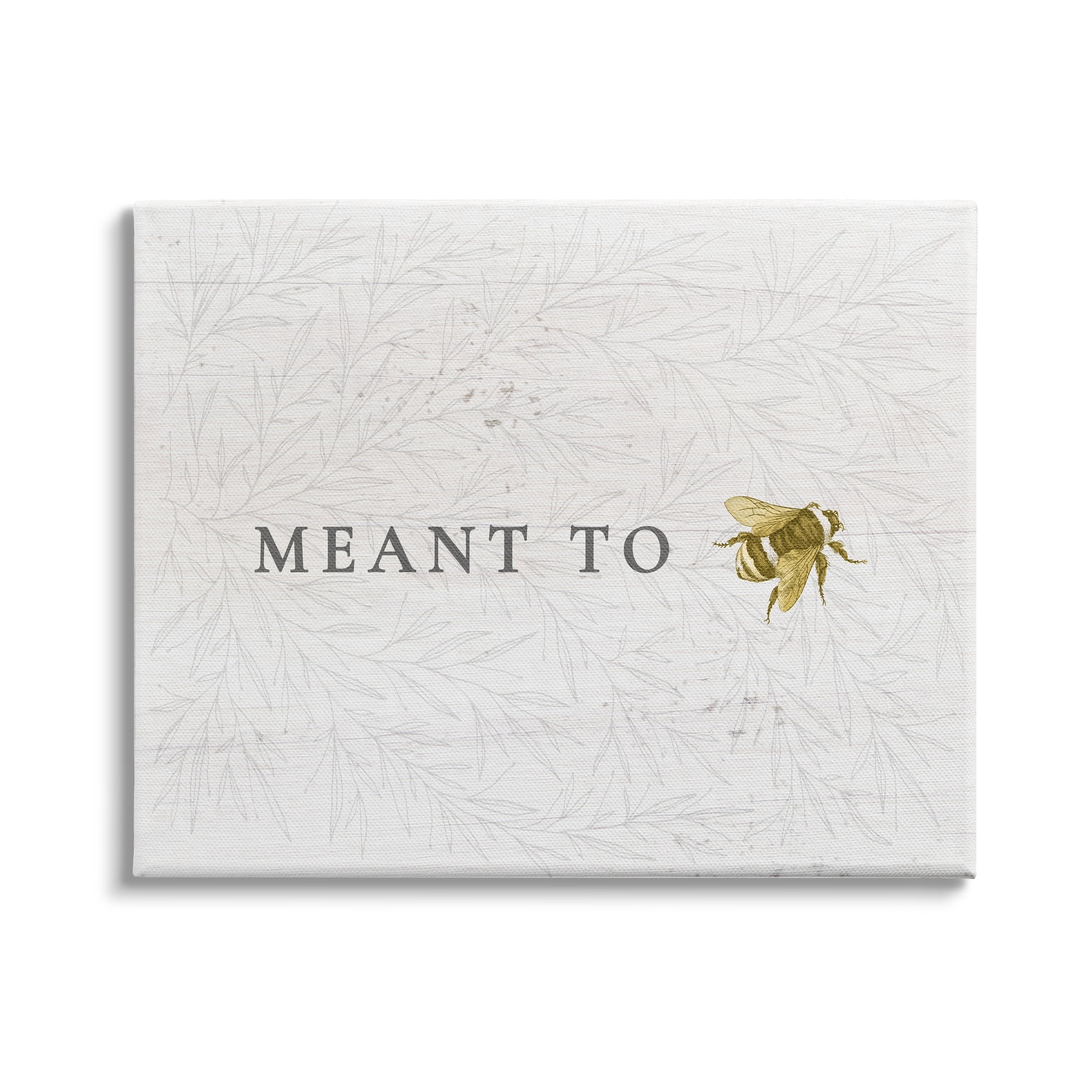 Stupell Industries Meant to Be Charming Phrase Honey Bee Pun, 20 x 16,Design by Daphne Polselli