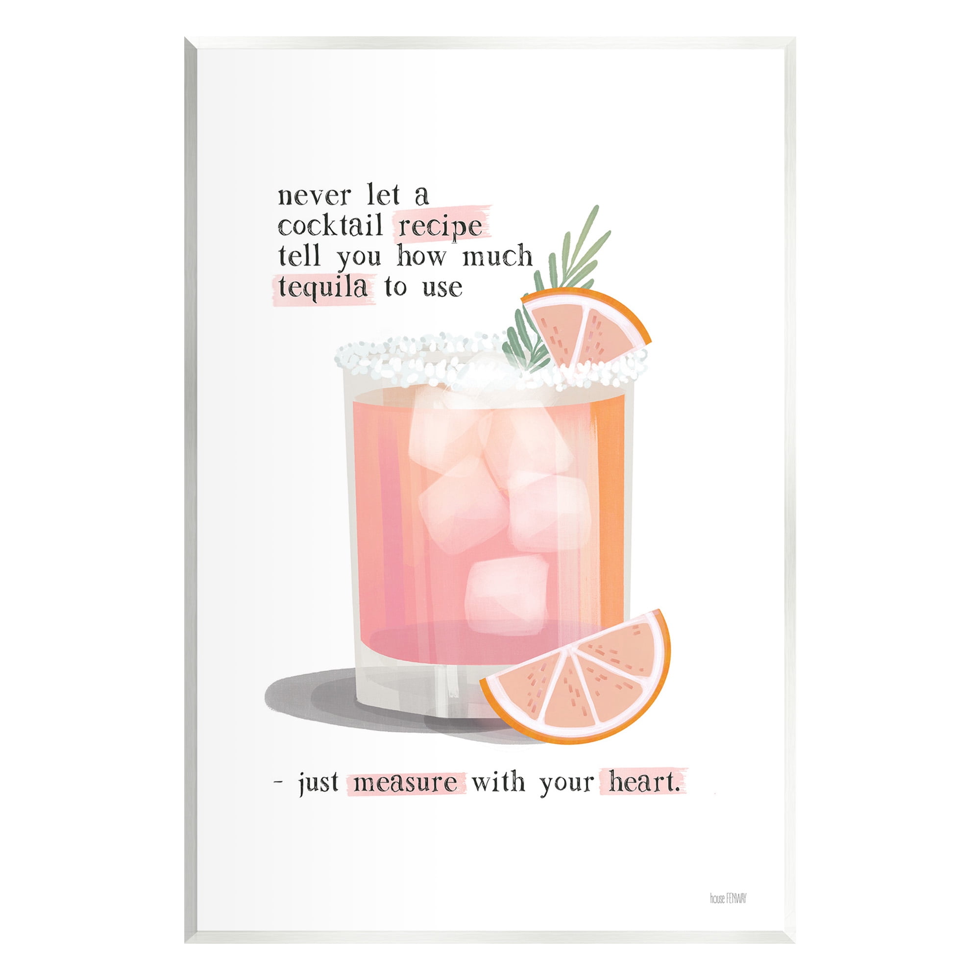 Stupell Industries Measure With Your Heart Food & Beverage Painting Unframed Art Print Wall Art, 13 x 19