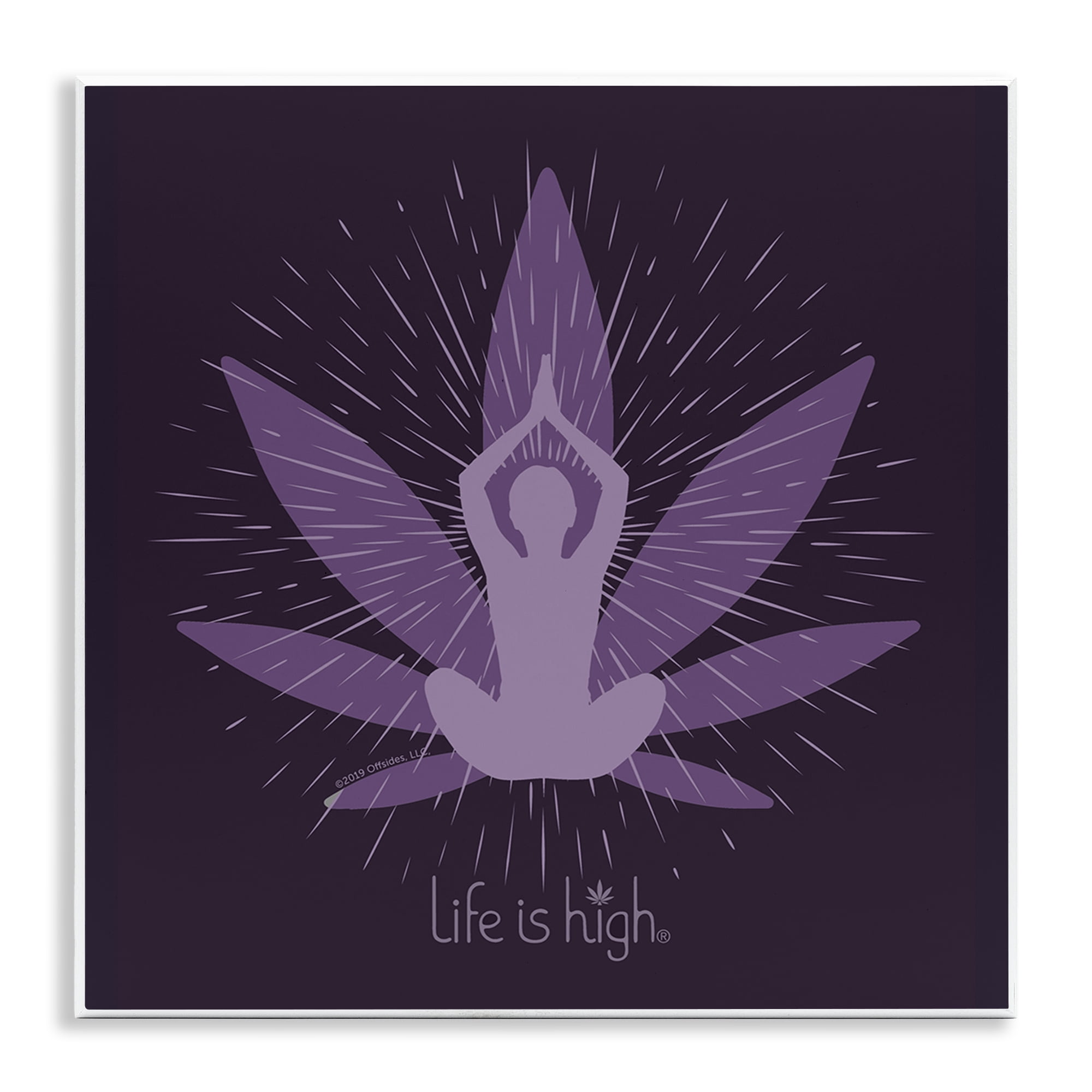 Stupell Industries Meditating Mindful Plant Novelty & Humor Painting Unframed Art Print Wall Art, 12 x 12