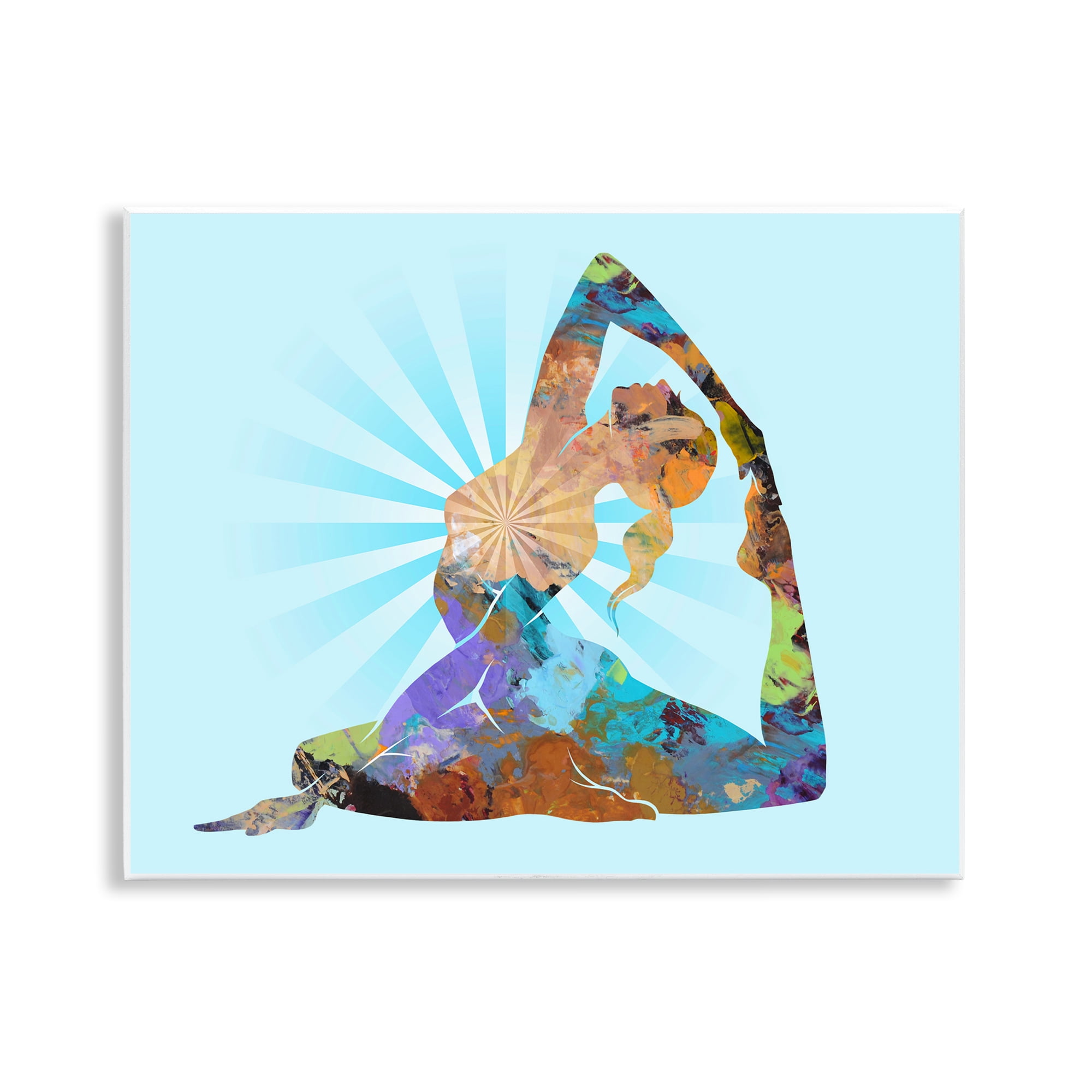 Stupell Industries Meditative Mindful Yoga People Painting Unframed Art Print Wall Art, 14 x 11