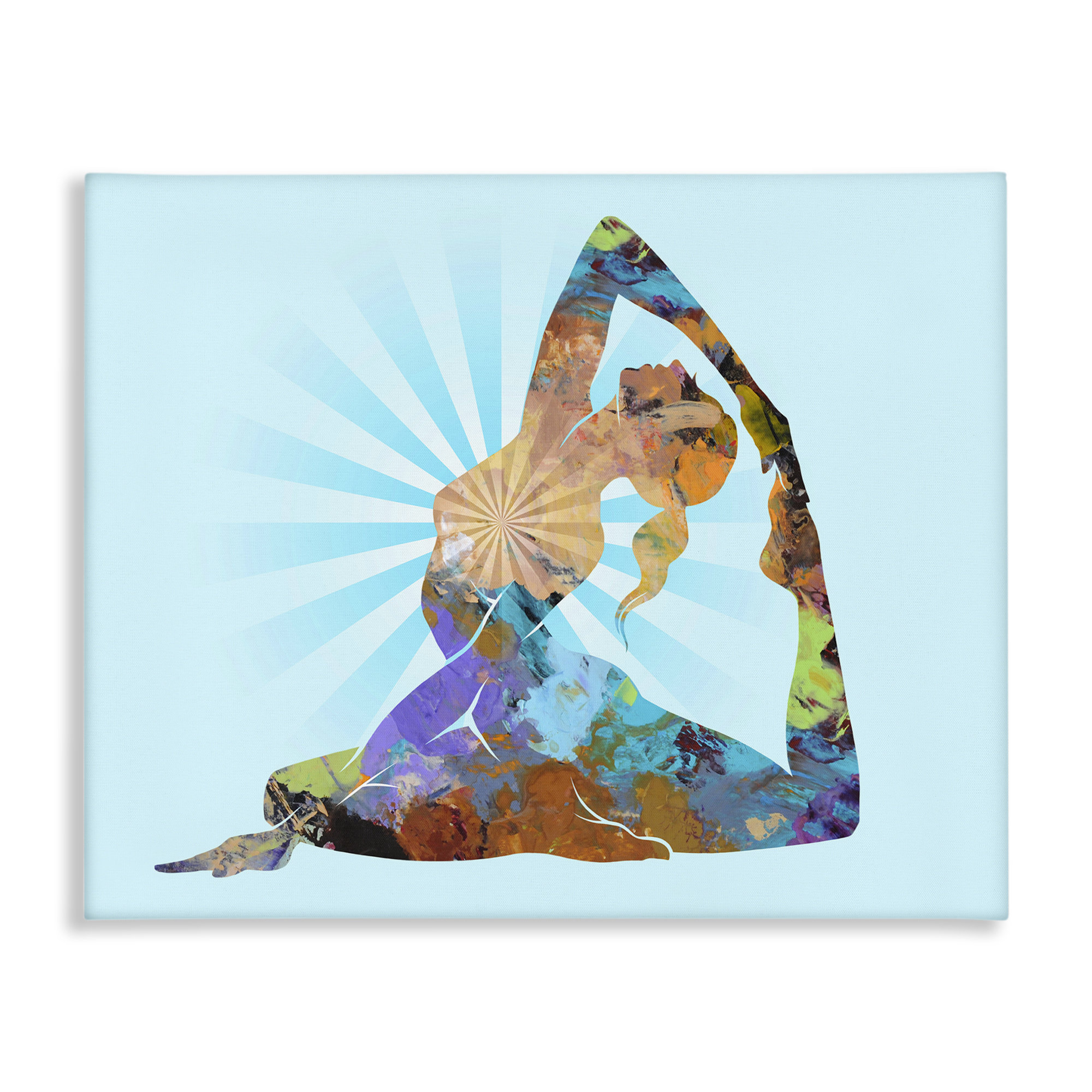Stupell Industries Meditative Mindful Yoga People Painting Wrapped Canvas Art Print Wall Art, 30 x 24