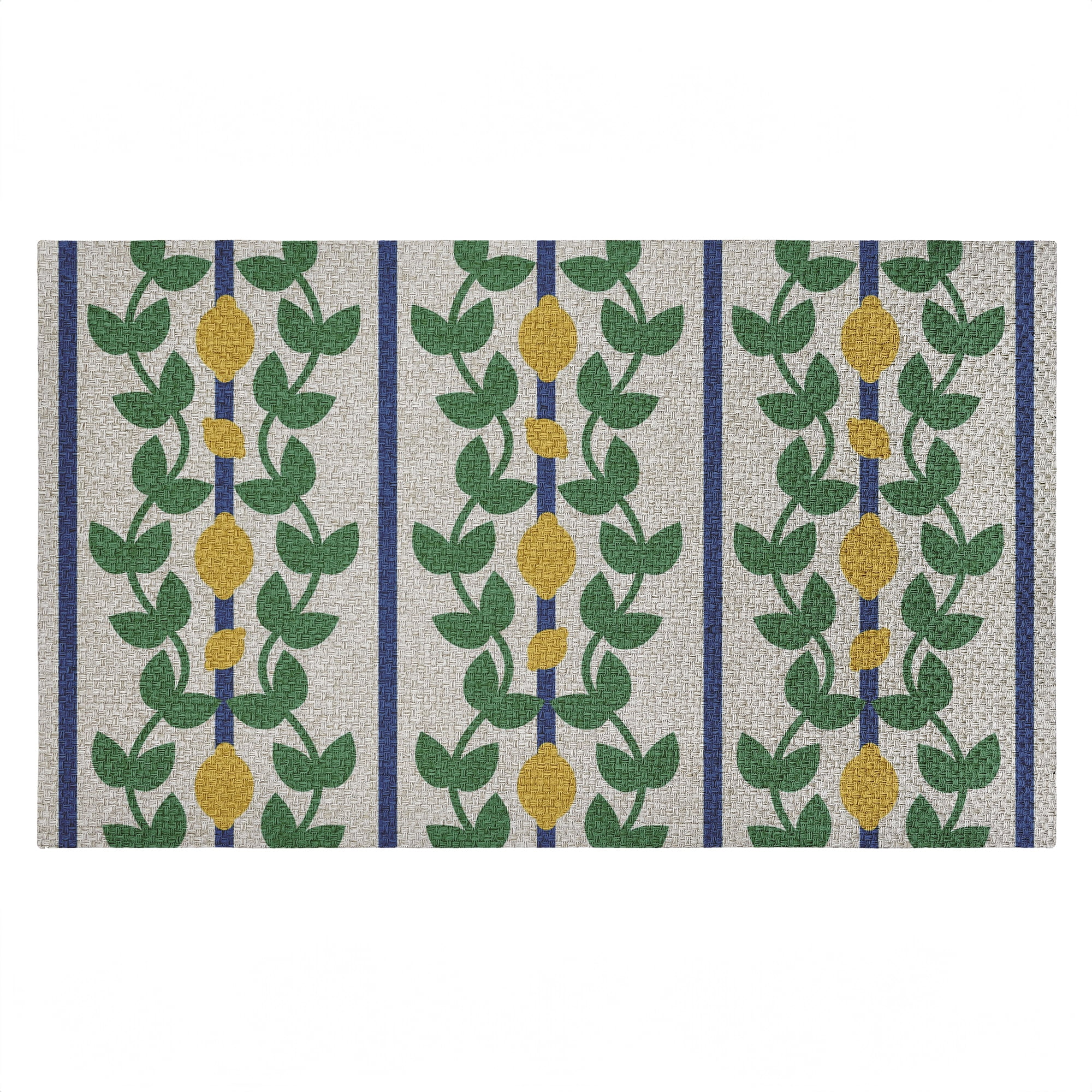 Stupell Industries Mediterranean Lemon Vines Printed Outdoor Imitation Sisal Floor Mat, design by Lil' Rue