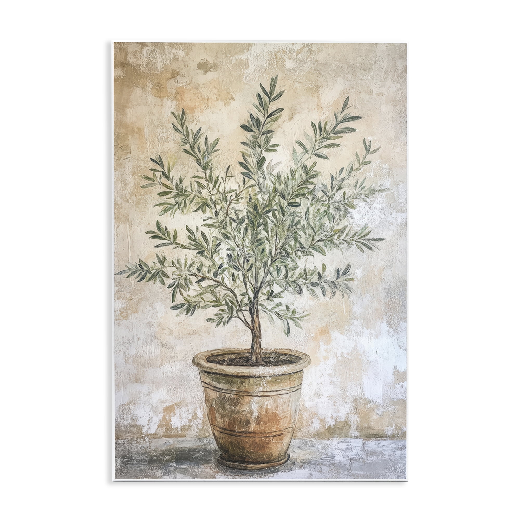 Stupell Industries Mediterranean Potted Olive Wall Plaque Art, design by Petal Prints Design