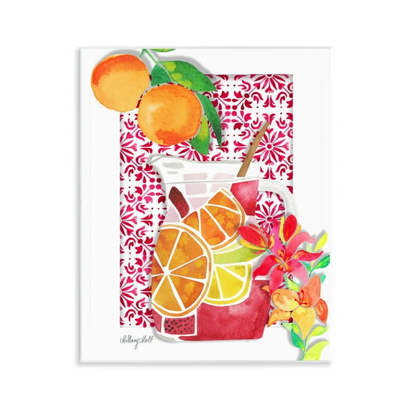 Stupell Industries Mediterranean Sangria Drink Food & Beverage Painting Unframed Art Print Wall Art, 11 x 14