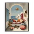 thumbnail image 1 of Stupell Industries Eclectic Mediterranean Seaside Window View Black Framed Giclee Art, 11 x 14, by Lisa R Dumm, 1 of 8