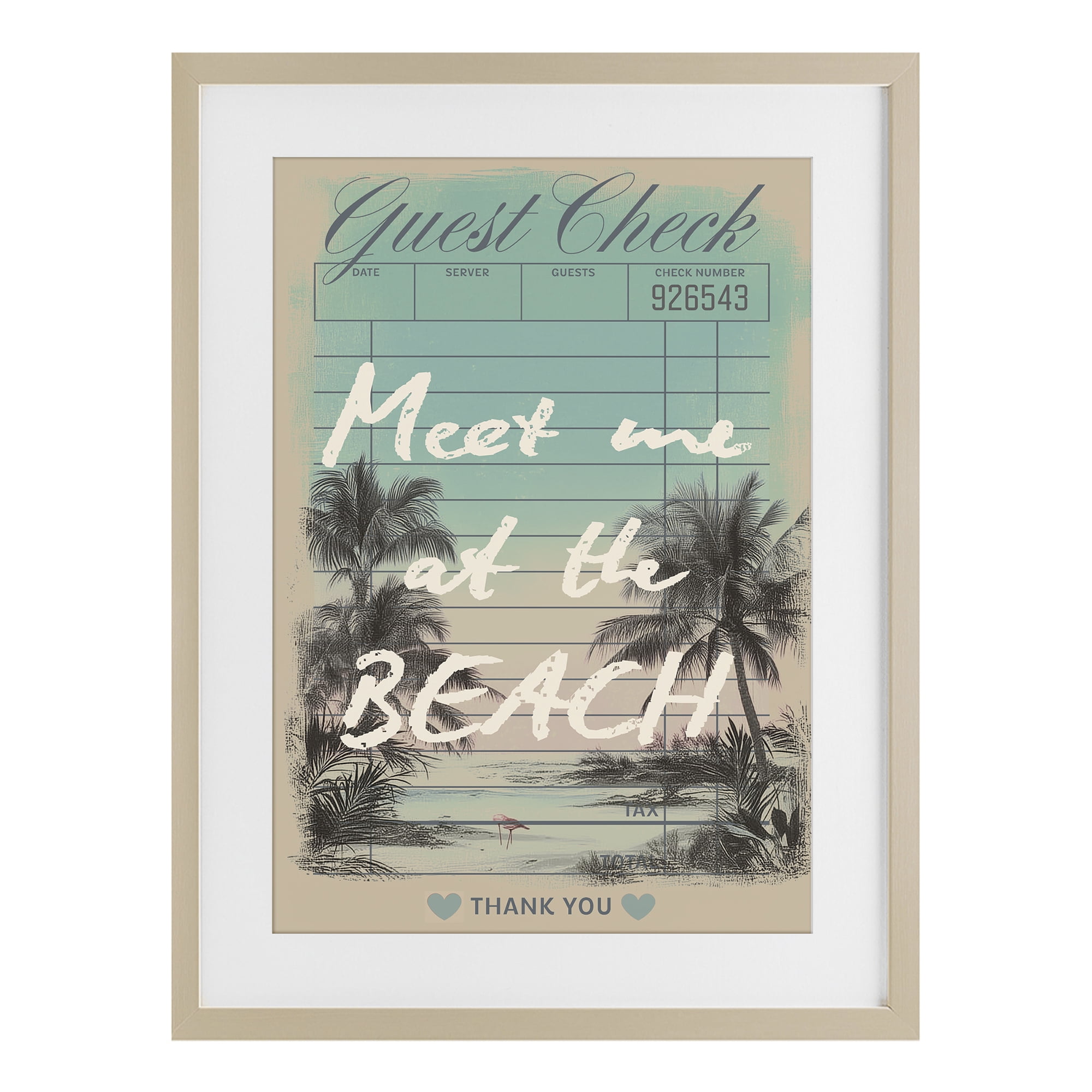 Stupell Industries Meet Me At Beach Check Birch Framed Print Under Glass, design by Annabelle Hall