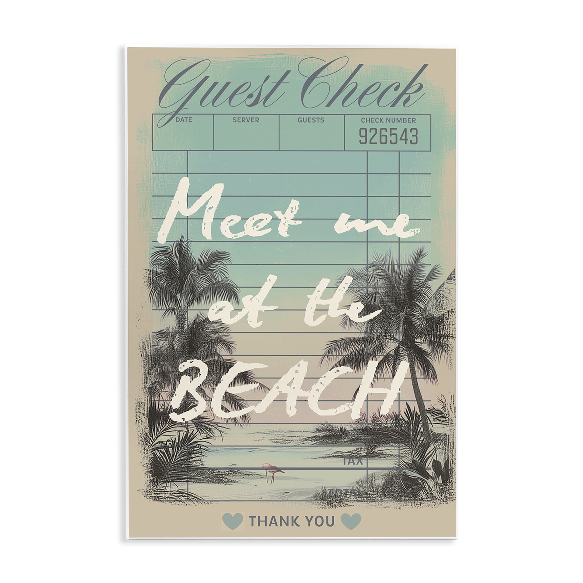 Stupell Industries Meet Me At Beach Check Wall Plaque Art, design by Annabelle Hall