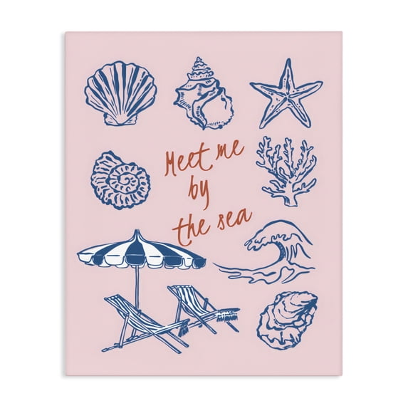 Stupell Industries Contemporary Meet Me By The Sea Canvas Art, 16 x 20, by The Prints Vibe