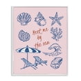 thumbnail image 1 of Stupell Industries Contemporary Meet Me By The Sea White Framed Giclee Art, 24 x 30, by The Prints Vibe, 1 of 8