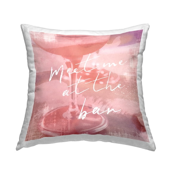 Stupell Industries Meet Me at Bar Martini Decorative Printed Throw Pillow Design by Graffitee Studios.