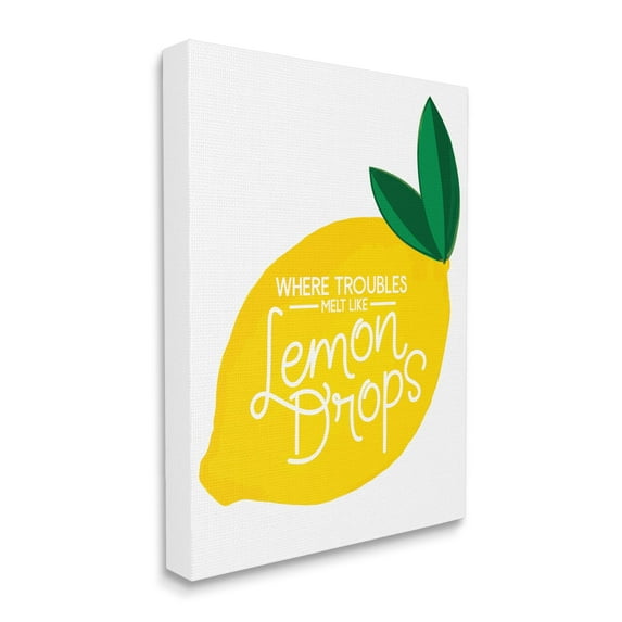 Stupell Industries Melt Like Lemon Drops Quote Quaint Citrus Fruit,24 x 30,Designed by Jean Kelly