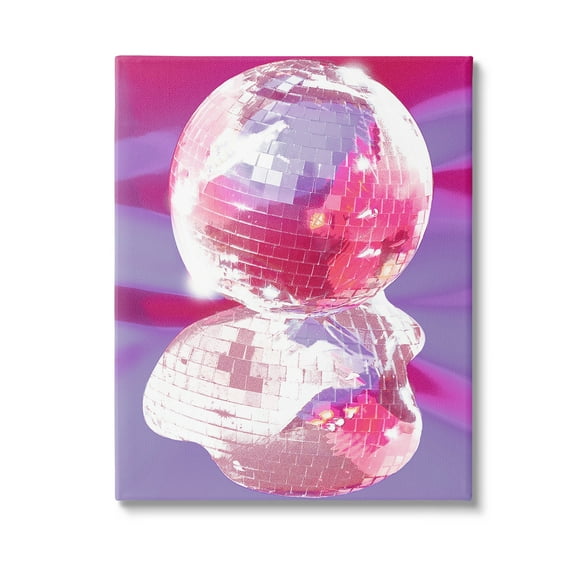 Stupell Industries Melting Disco Abstraction Abstract Painting Gallery Wrapped Canvas Art Print Wall Art, 16 x 20