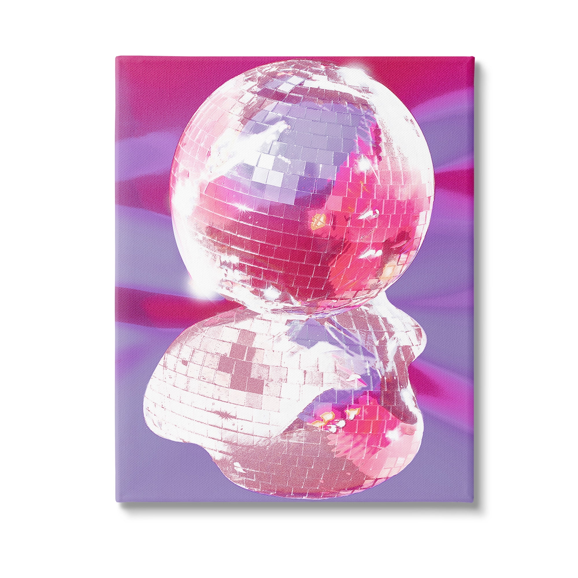 Stupell Industries Melting Disco Abstraction Abstract Painting Gallery Wrapped Canvas Art Print Wall Art, 24 x 30