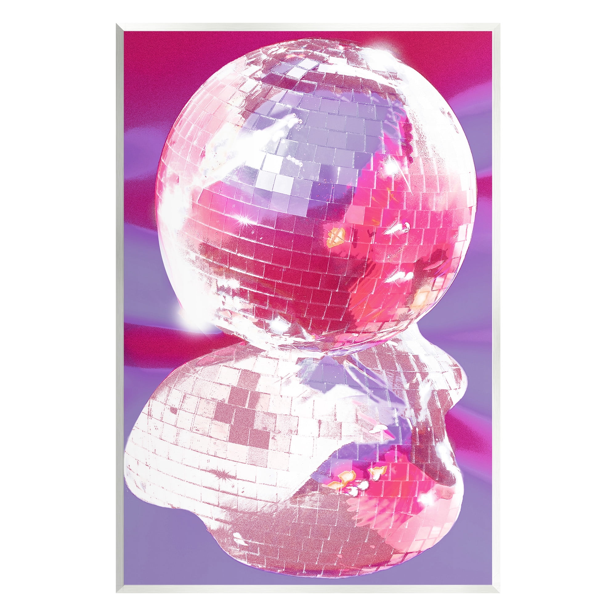 Stupell Industries Melting Disco Abstraction Abstract Painting Unframed Art Print Wall Art, 13 x 19