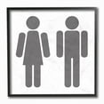 thumbnail image 1 of Stupell Industries Mens And Womens Restroom Bath Symbols Design Graphic Art Black Framed Art Print Wall Art, 12x12, by Milli Villa, 1 of 6