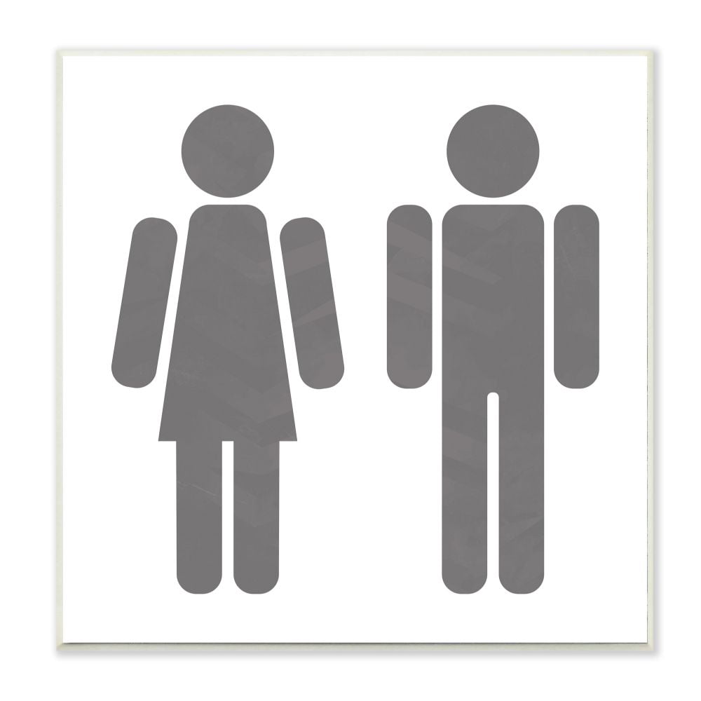 Stupell Industries Mens And Womens Restroom Bath Symbols Design Wall Plaque by Milli Villa