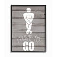 thumbnail image 1 of Stupell Industries Mens Room I Have To Go Funny Wood Texture Bath Word Design Graphic Art Black Framed Art Print Wall Art, 16x20, by Kim Allen, 1 of 7