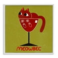 thumbnail image 1 of Stupell Industries Meowbec Cat Wine Animals Painting White Framed Art Print Wall Art, 12 x 12, 1 of 8