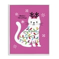 thumbnail image 1 of Stupell Industries Meowy Christmas Cat Pun Animals Painting White Framed Art Print Wall Art, 24 x 30, 1 of 8