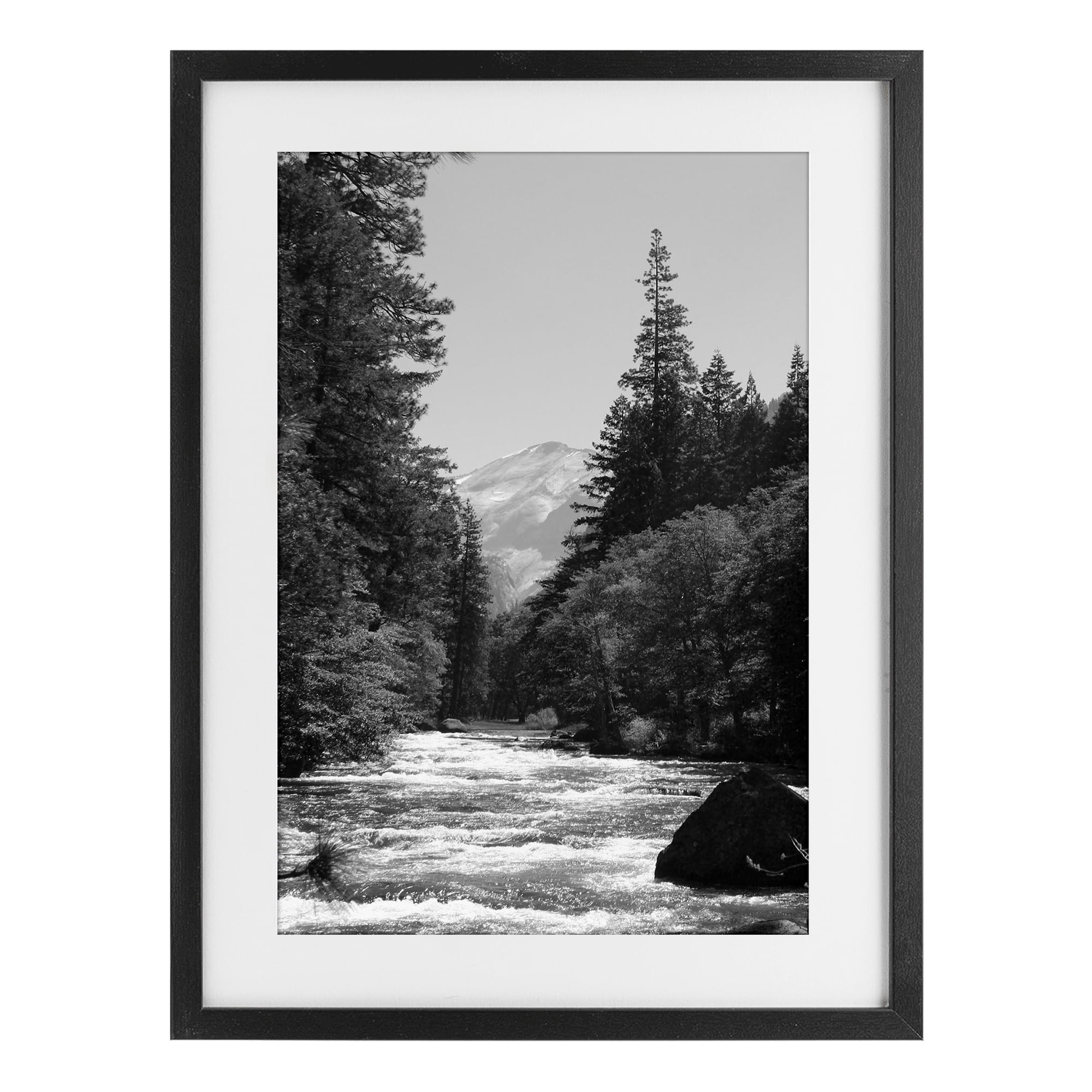 Stupell Industries Merced River Flow Black Framed Print Under Glass, design by Kim Curinga