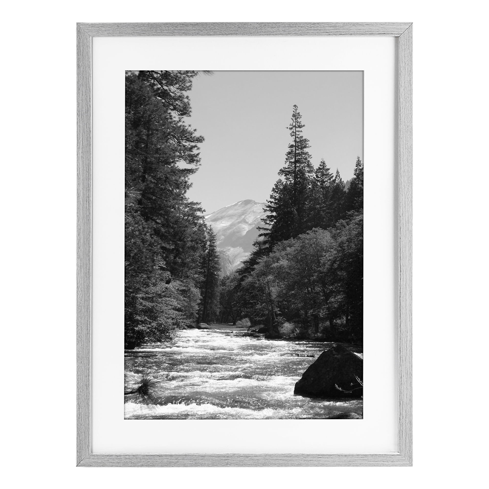 Stupell Industries Merced River Flow Gray Framed Print Under Glass, design by Kim Curinga