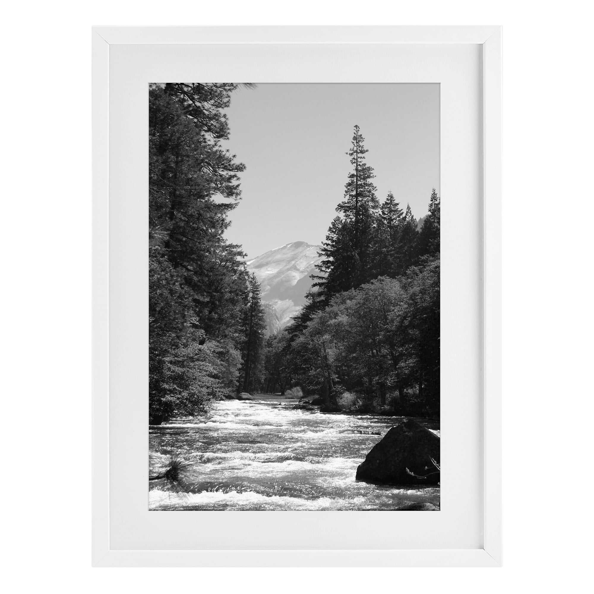 Stupell Industries Merced River Flow White Framed Print Under Glass, design by Kim Curinga