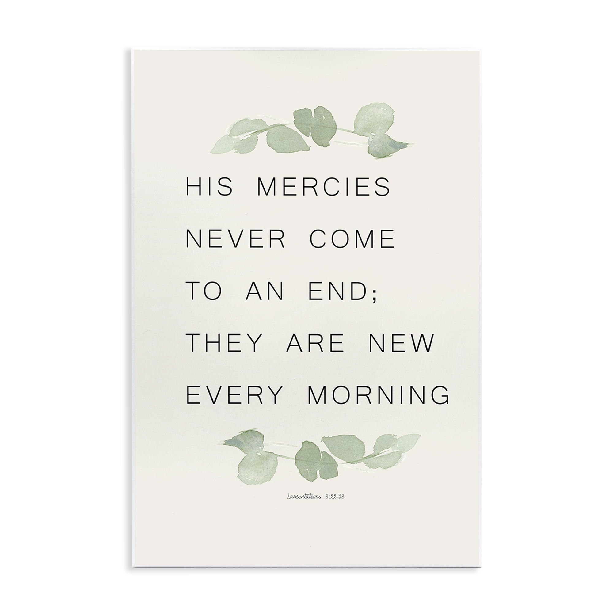 Stupell Industries Mercies New Every Morning Wall Plaque Art, design by Lucille Price