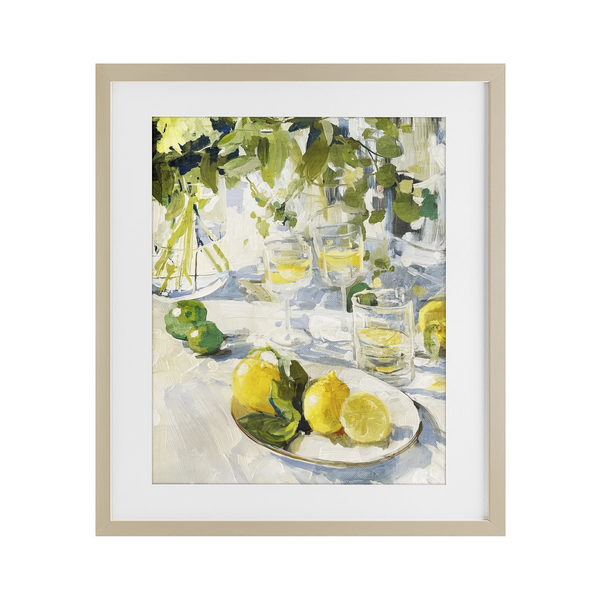 Stupell Industries Meringue Lemons Table Spread Birch Framed Print Under Glass, design by Annabelle Hall