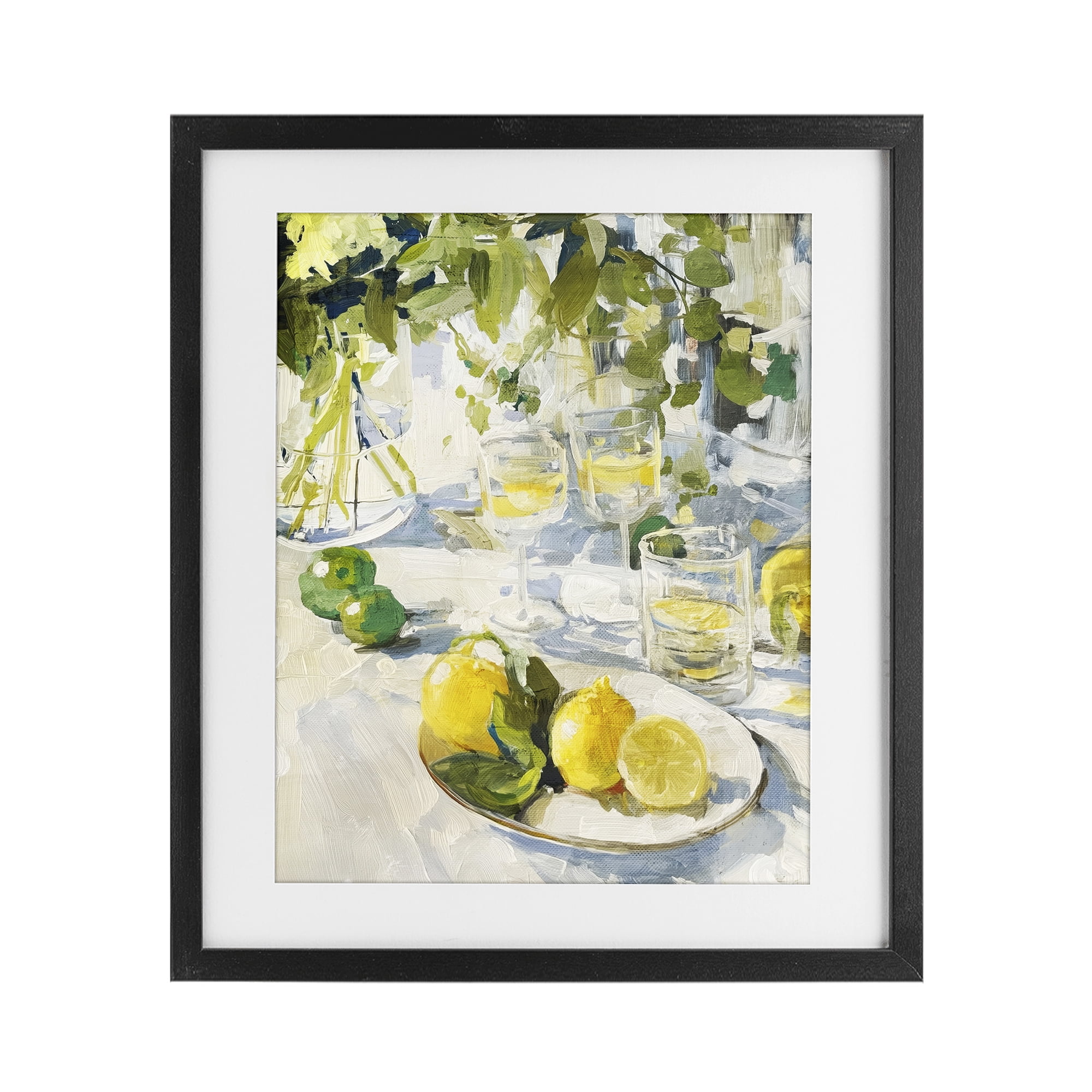 Stupell Industries Meringue Lemons Table Spread Black Framed Print Under Glass, design by Annabelle Hall