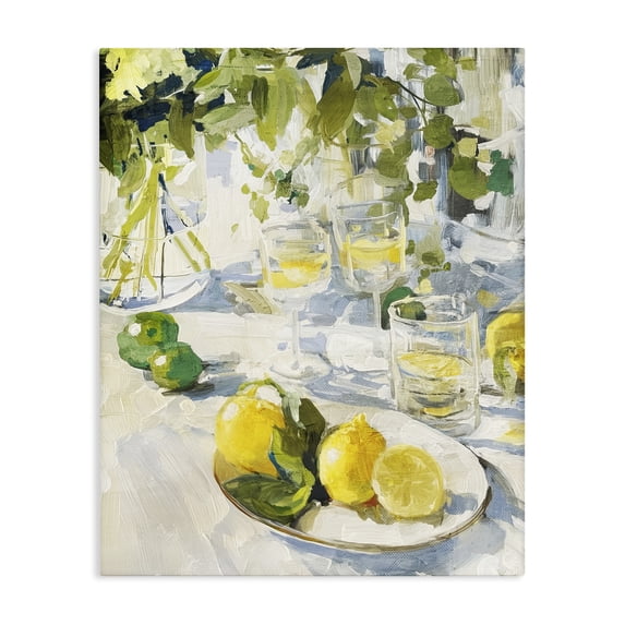 Stupell Industries Traditional Meringue Lemons Table Spread Canvas Art, 16 x 20, by Annabelle Hall