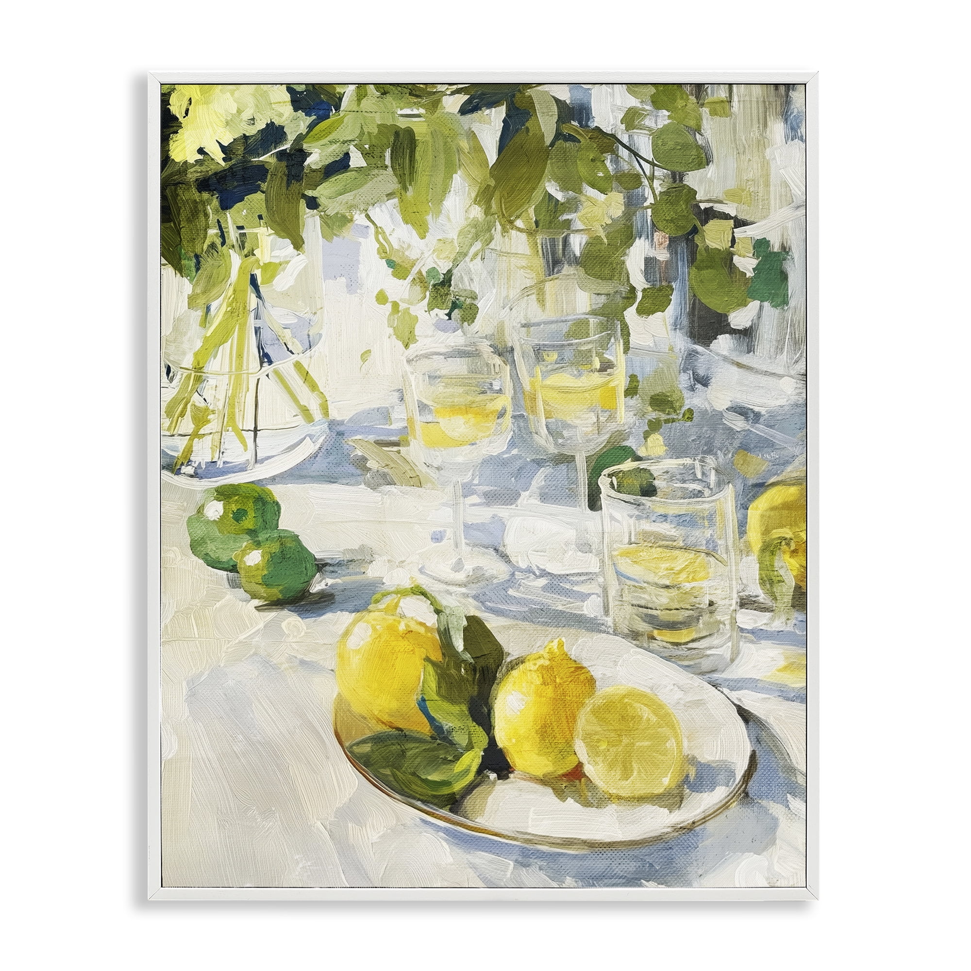 Stupell Industries Meringue Lemons Table Spread White Framed Giclee Art, design by Annabelle Hall
