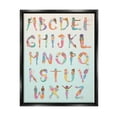 thumbnail image 1 of Stupell Industries Mermaid Alphabet Letters Typography Painting Black Floater Framed Art Print Wall Art, 25 x 31, 1 of 10